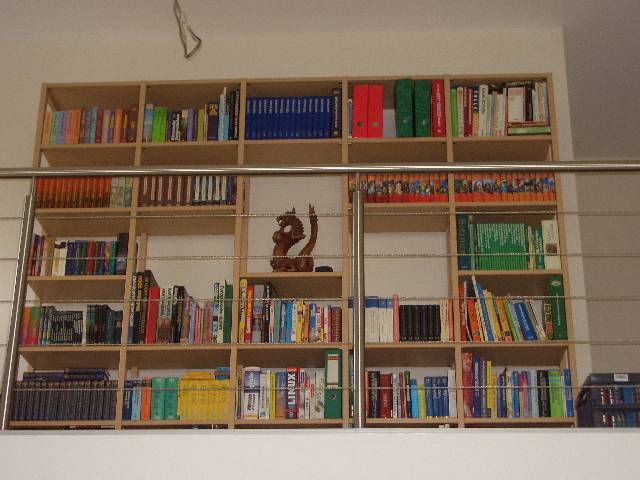 CIMG2267 Mama war so lieb, unser B�cherregal zu bef�llen. Da hatte sie ganz sch�n zu tun.